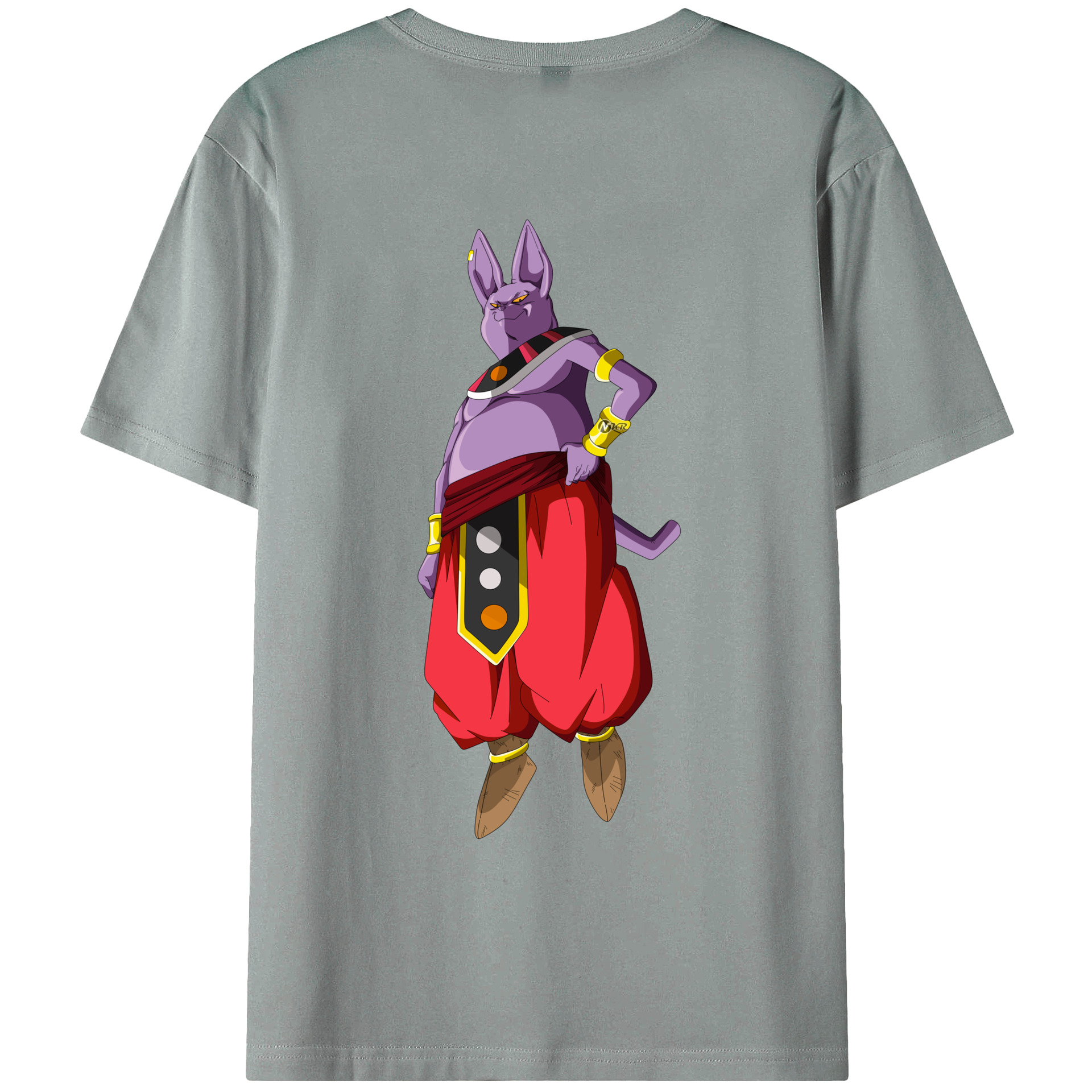 （画像用） ドラゴンボール シャンパ DRAGON BALL Champa 綿100％ メンズ半袖Tシャツ（バックプリント） 通気性